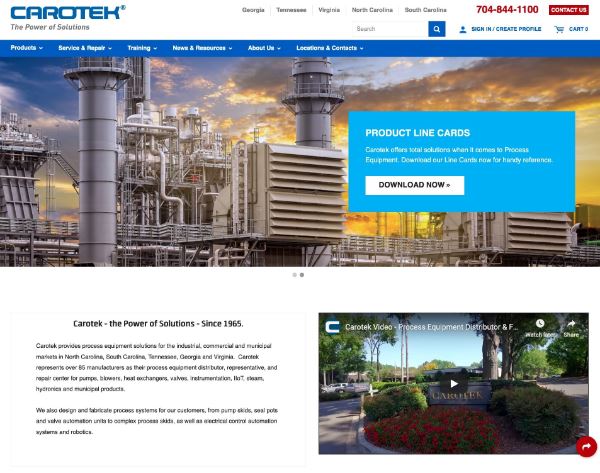 Carotek new web site launched March 12, 2020