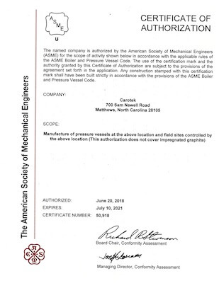 Seal Pot ASME Certificate of Authorization Seal Pot ASME Certificate of Authorization