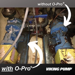 Viking Pump Opro Seal Comparson - with and without